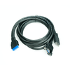 USB 3.0 Micro B Male and A Female Panel Mount to 10 Pin Cable, 48in Newnex USRAPCIMCB-48