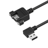 USB 2.0 Panel Mount A Female to A Male Left Angle Cable, 18in Newnex UHR2-AAR04T-18