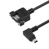USB 2.0 Panel Mount A Female to Mini B Male Right Angle Cable, 14in Newnex UHR2-2MBR01-14