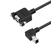 USB 2.0 Panel Mount B Female to B Up Angle Cable, 18in Newnex UHR2-BBR05-18