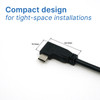 Ultra Thin USB 3.2, USB-A to Left/Right Angle USB-C Cable, 3.2mm OD