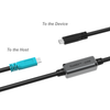 Active USB 3.2 Extension Cable, C/M to C/M, 10Gbps + 2-Lane DP Alt Mode, 60W PD, up to 52 ft (16m) Newnex ULK10G-CC-XX