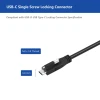 80Gbps USB4 C to C Cable with Single Screw Locking, M/M, 1m, 240W PD (EPR) Newnex U4T1C01C04PXXX