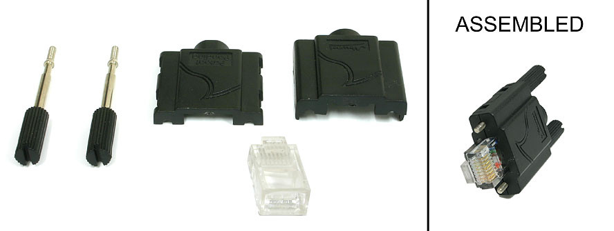 GPK-HSS GigE RJ45 Self-Assemblable DIY Connector Plug-kits (Shells