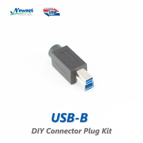 USB 3.0 Connector DIY Plug Kit, USB-B Male, Plug and Plastic Cover Newnex UPB-3001DIY