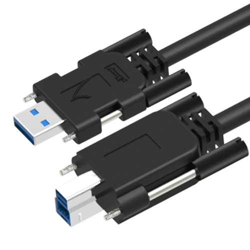 USB 3.0 A Male to B Male, both with M2 Screw Locking Cable, 1m, 2m, 5m Newnex US2AI2BIE-XX