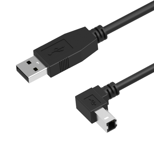 USB 2.0 A Male to B Male Up Angle Cable, 2ft, 6ft, 2m, 10ft Newnex UH2-ABR05-XX