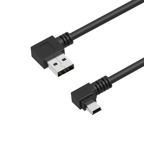 USB 2.0 A Male Right Angle to Mini B Male Right Angle Cable, 6in Newnex UH228AR4MBR806