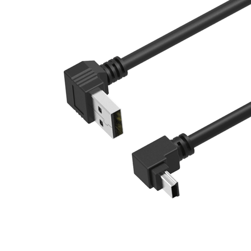USB 2.0 A Male Up Angle to Mini B Male Up Angle Cable, 12in Newnex UH2AR2TMBR2-12