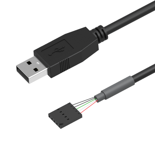 USB 2.0 A Male to 5 Pin Shielded Cable, 8in, 18in, 28in Newnex UH1-A5PIN-XX