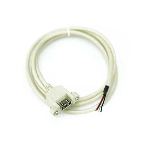 USB 2.0 A Female Panel Mount to Bare Wire Cable, 48in Newnex UHR1-24048