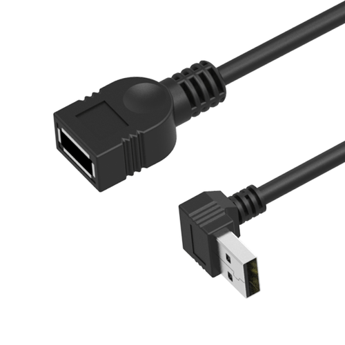 USB 2.0 A Male Up Angle to A Female Socket Cable, 8in, 14in Newnex UH2-AAR02T-XX