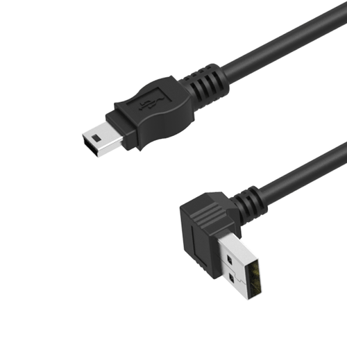 USB 2.0 A Male Up Angle to Mini B Male Straight Cable, 6in, 12in Newnex UH2-AR02TMB-XX