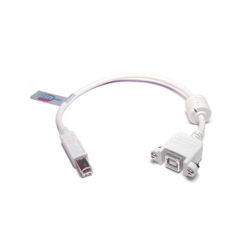 USB 2.0 B Female Panel Mount to B Male with Ferrite Core Cable, 12in, 24in Newnex UHR2-B00B-XXFC