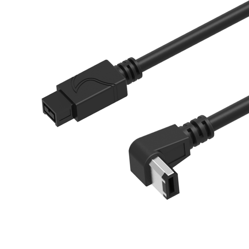 FireWire 800/400, 9 Pin Male Straight to 6 Pin Male Right Angle Cable, 19in Newnex CFB-9S6R3-19B