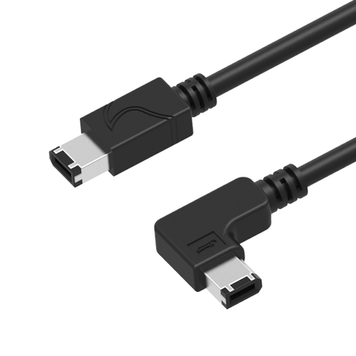 FireWire 400, 6 Pin Male to 6 Pin Male Right Angle (R9) Cable, 9in, 60in Newnex CFS-66R09-XX