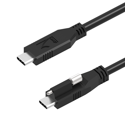 USB 3.2, USB-C to USB-C Single Screw Locking Cable, DP-Alt Mode, 60W PD, up to 10 ft. (3m)