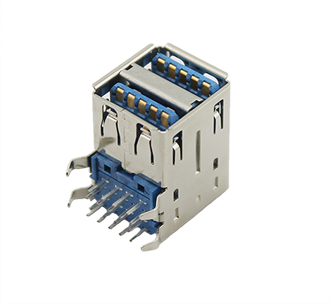 USB 3.0 Type A Stacked Receptacle Newnex URA-3002-N