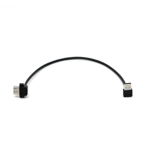 USB 2.0 Angled A Female Panel Mount to Angled A Male, 6in Newnex UHR2GAAR02TN14