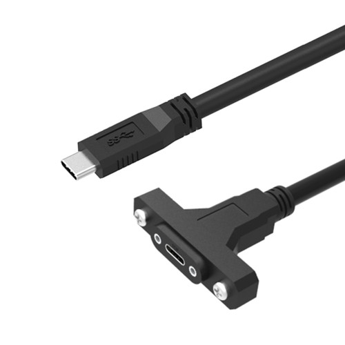 Newnex's USB-C to USB-C Cable Panel Mount, Dual Screw Locking