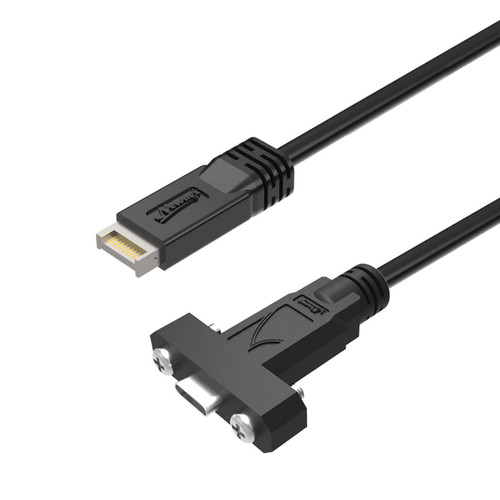 USB 3.2, Type-E Male to USB-C Female Cable, Panel Mount, 0.5m Newnex U4S5E01C08-XXX