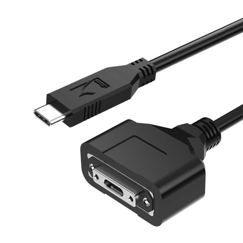 USB 3.2, USB-C to C Female Panel Mount Waterproof, with Screw Locking, 1m Newnex U4S5CP8LC01-XXX-1-1