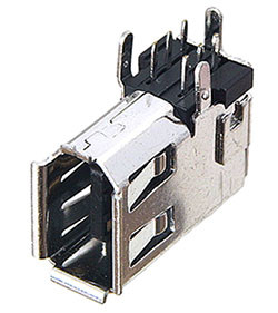 1394a 6 Pin Side Right Angle FireWire Connector Receptacle - NTC