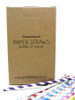 7.75" Printed Milkshake Paper Straws - Carton of 1200