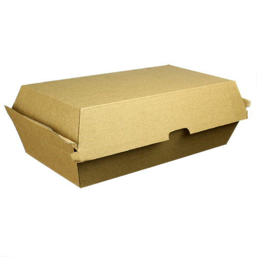 Kraft Corrugated Clamshell - 8" x 4.25" - Case of 200 Kraft Corrugated Clamshell - 8" x 4.25" - Case of 200