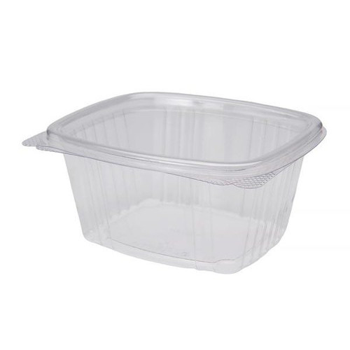 Genpak 32 oz. Clear Hinged Deli Container with High Dome Lid - 200/Case