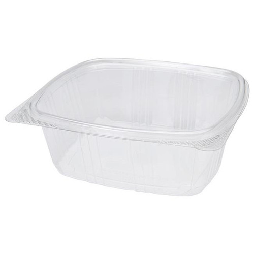 Choice 32 oz. Clear RPET Hinged Deli Container - 50/Pack