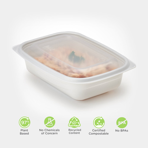 Microwavable Compostable Lid for 16/24/32oz Containers Microwavable Compostable Lid for 16/24/32oz Containers