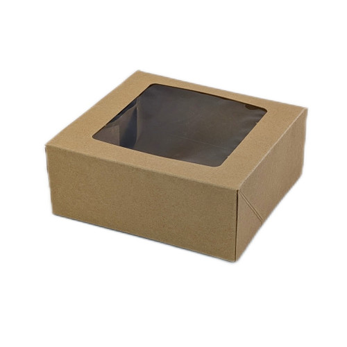 Kraft Bakery Box with Window - 5x5x2" Kraft Bakery Box with Window - 5x5x2"