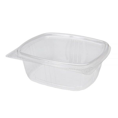 Genpak AD12 12 oz. Clear Hinged Deli Container - 200/Case