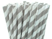 Extra Long Grey Paper Straws