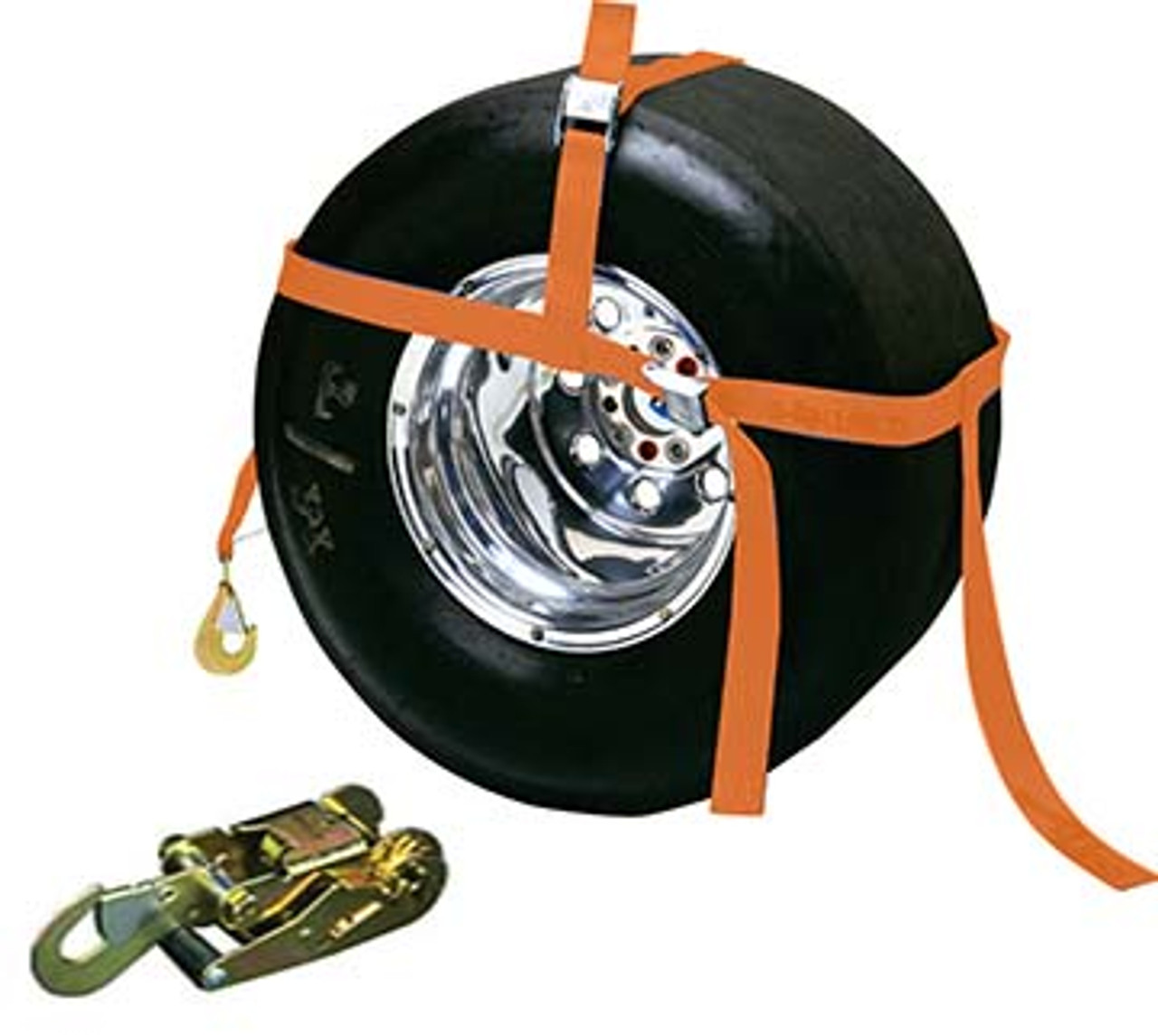 Tire Bonnet, Double Adjust 13”-17” OEM/10”-22” Tires w/Ratchet, Orange