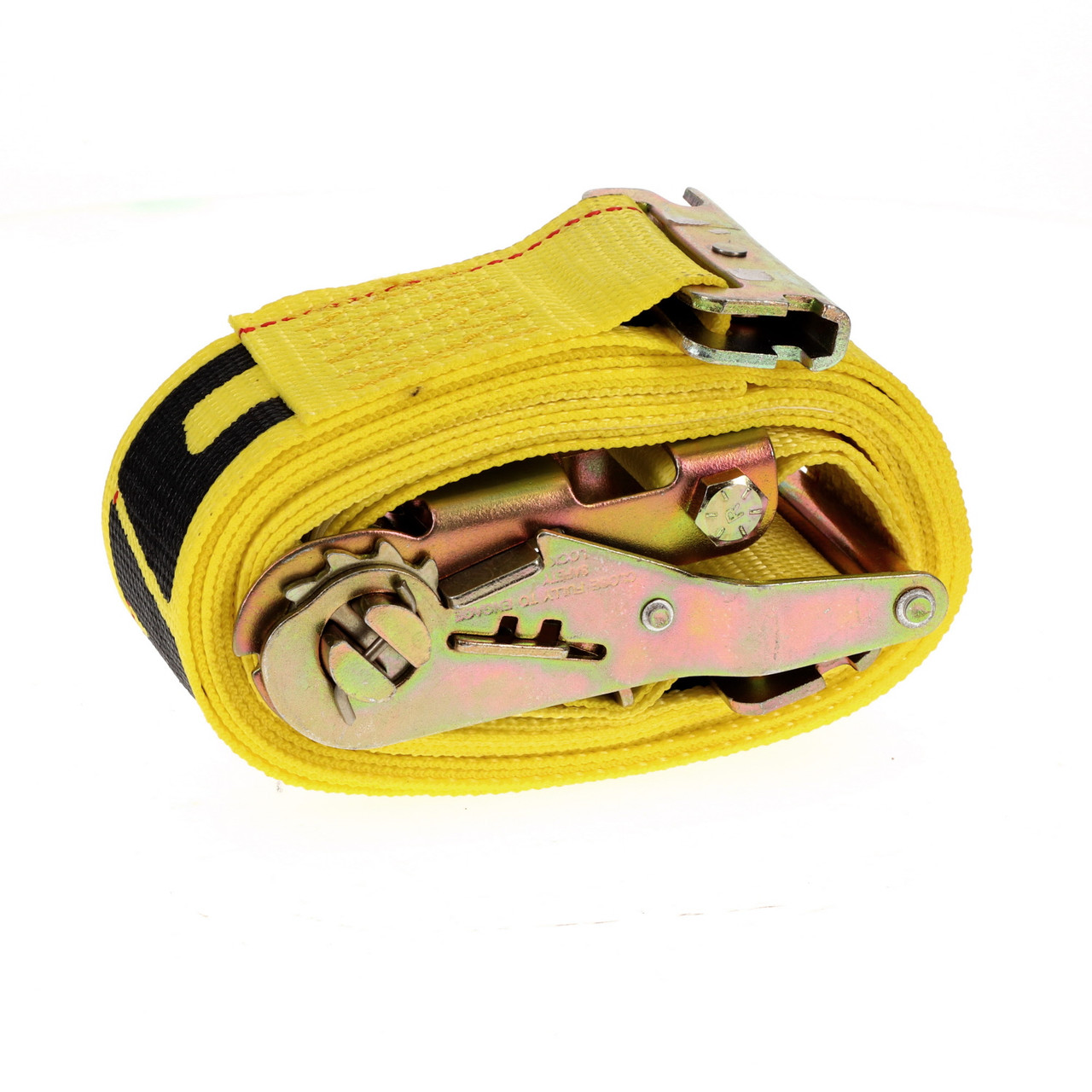 16' Tension Limiting Ratchet Low-Profile Strap w/Spring E Fittings