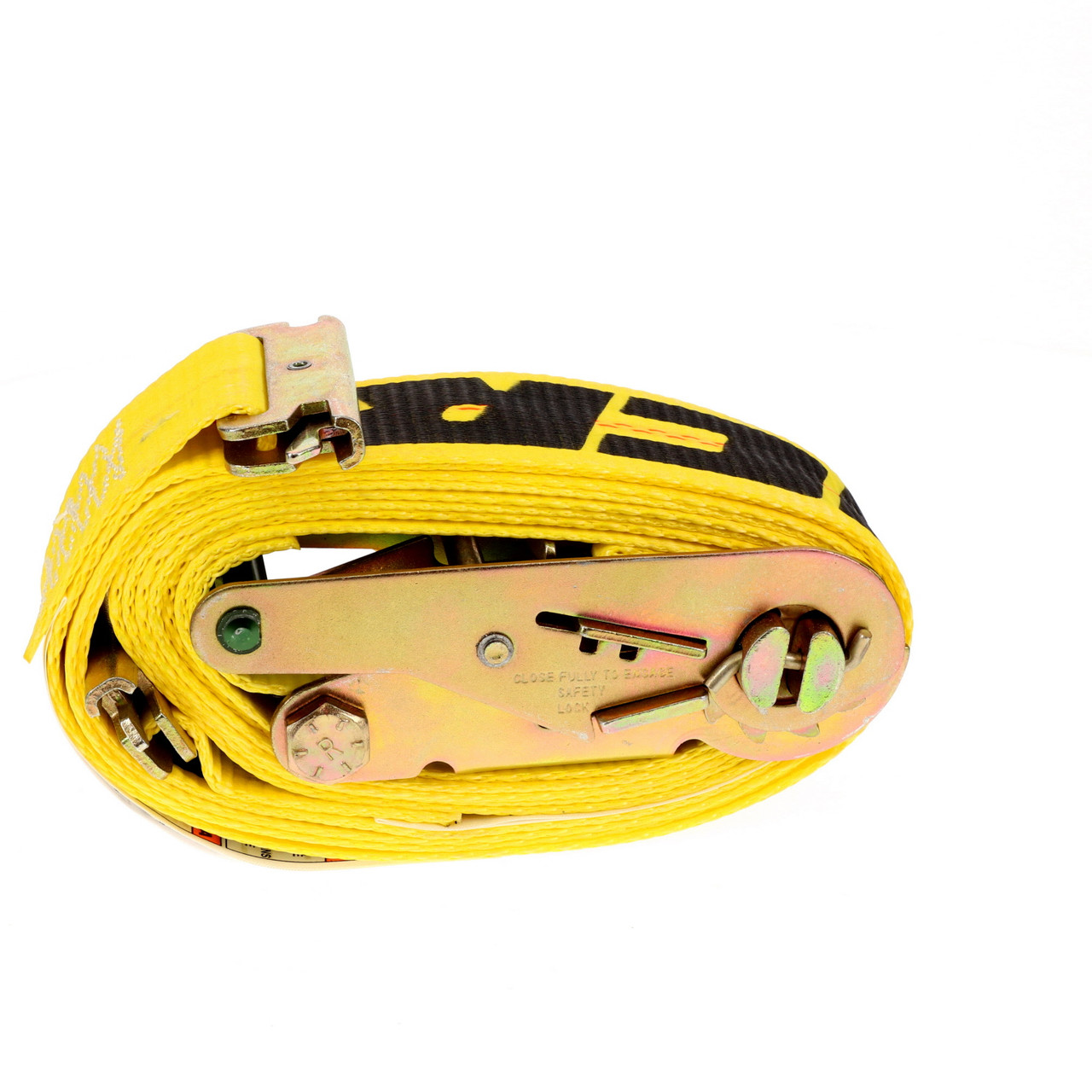 12' HD Yellow Spring E Ratchet Strap