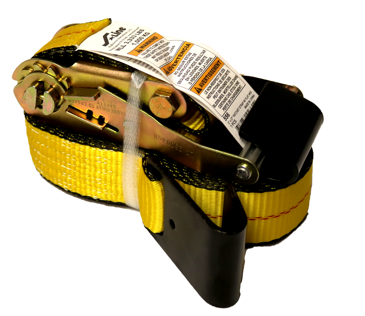 Bulk 2 x 27' Flat Hook Medium Wide Ratchet Strap