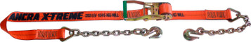 2″ x  30’ X-Treme Ratchet Strap w/Chain Anchors & Long/Wide Handle