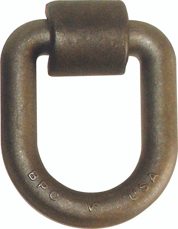 1" Forged Steel Bent Heavy-Duty D-Ring w/Weld-On Clip