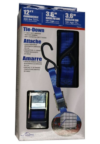 1″ x 12′ Cam Buckle Motorsports Tie-Down