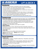 Lift-A-Deck II Instruction Placard Lift-A-Deck II Instruction Placard