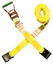 2″ x 27’ Ratchet Strap w/Flat Hooks & Long/Wide Handle