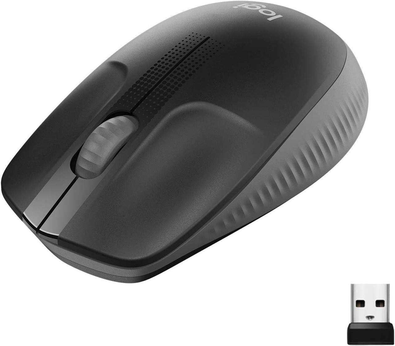 Logitech Wireless Mouse M190, Full Size Ambidextrous Curve Design.