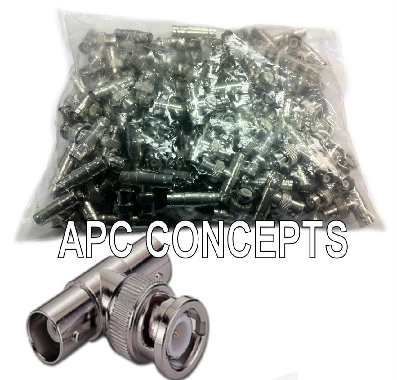 100 Pack BNC T Male - Female Female Adaptors