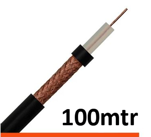 100m RG59 C/U Black Coaxial Cable, CCTV Premium Cable