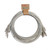 0.5m Cat6 RJ45 Grey U/UTP PVC 24AWG Flush Moulded Boot Patch Lead (Pack 10)