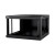 Data Wall Cabinet Fortis 6U 600mm D x 600mm W x 370mm H, 10/32 Threaded Rails, Glass Door, Side Locks, Assembled 