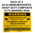 5 Pack Of A4 CCTV Warning Sign Aluminium Composite Long Life Material Vivid Colour